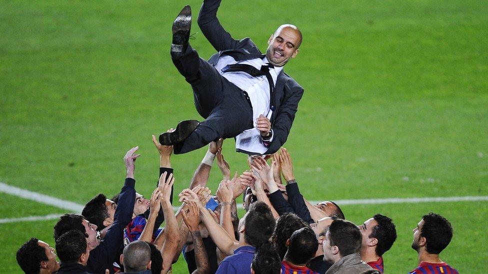 Pep Guardiola Kepiawaian Barcelona temp